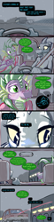 Size: 1057x4310 | Tagged: safe, artist:frist44, derpibooru import, spike, beatrice santello, beatrike, blushing, car, comic, conversation, crossover, crossover shipping, dialogue, driving, female, male, night, night in the woods, seatbelt, shipping, straight