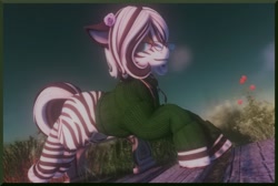 Size: 2048x1378 | Tagged: safe, artist:gooey, derpibooru import, zebra, 3d, explicit source, second life, skateboard, skateboarding