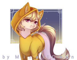 Size: 1378x1080 | Tagged: safe, artist:miralichan, derpibooru import, oc, oc only, earth pony, clothes, commission, hoodie, solo