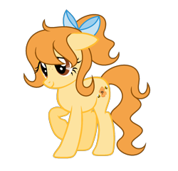 Size: 1319x1270 | Tagged: safe, artist:darbypop1, derpibooru import, oc, oc only, oc:honey wa, earth pony, bow, female, hair bow, mare, simple background, solo, transparent background