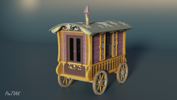 Size: 1920x1080 | Tagged: safe, artist:pontiak, derpibooru import, 3d, blender, trixie's wagon, wagon