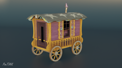 Size: 1920x1080 | Tagged: safe, artist:pontiak, derpibooru import, 3d, blender, trixie's wagon, wagon