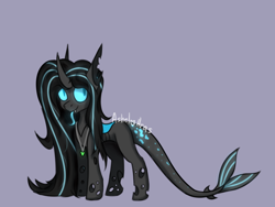 Size: 1160x870 | Tagged: safe, artist:ashel_aras, derpibooru import, oc, oc only, changeling, hybrid, changeling oc, fish tail, hybrid oc, sketch, solo, tail