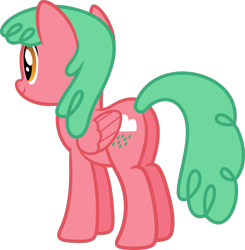 Size: 5957x6080 | Tagged: safe, artist:starryshineviolet, derpibooru import, pegasus, pony, rainbow falls, absurd resolution, background pony, butt, female, mare, plot, recolor, simple background, solo, transparent background, vector, watermelon taffy