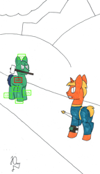 Size: 1906x3317 | Tagged: safe, artist:yusik jerovich, derpibooru import, oc, oc:eustace smith, oc:юстас смит, earth pony, pony, unicorn, fallout equestria, fallout, fallout: new vegas, photo