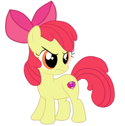 Size: 1800x1815 | Tagged: safe, artist:gmaplay, derpibooru import, apple bloom, earth pony, pony, adorabloom, angry, applebetes, cute, cute when angry, female, filly, foal, frown, madorable, simple background, solo, transparent background