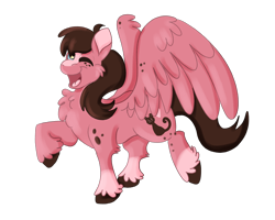 Size: 2500x2000 | Tagged: safe, artist:euspuche, derpibooru import, oc, oc only, pegasus, pony, artfight, looking at you, one eye closed, open mouth, open smile, simple background, smiling, solo, spread wings, transparent background, wings