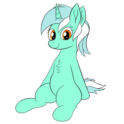 Size: 3231x3231 | Tagged: safe, artist:wapamario63, lyra heartstrings, pony, unicorn, chest fluff, cute, female, flat colors, looking at you, mare, multiple ears, simple background, sitting, solo, transparent background