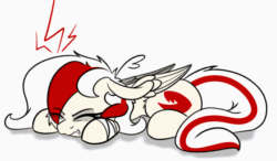 Size: 560x327 | Tagged: source needed, safe, artist:aryn, derpibooru import, oc, oc only, oc:awya lightfeather, pegasus, pony, ahoge, animated, ears, eyes closed, floppy ears, frown, furrowed brow, gif, head down, lying down, prone, simple background, solo, white background