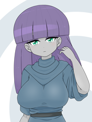 Size: 1668x2224 | Tagged: safe, alternate version, artist:batipin, derpibooru import, maud pie, equestria girls, breasts, maud pies, solo