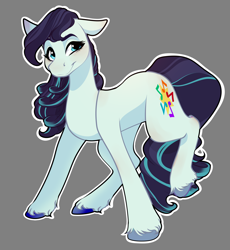 Size: 1984x2160 | Tagged: safe, artist:symphstudio, derpibooru import, coloratura, earth pony, pony, female, gray background, simple background, solo, unshorn fetlocks