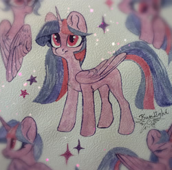 Size: 2263x2245 | Tagged: safe, artist:jsunlight, derpibooru import, twilight sparkle, twilight sparkle (alicorn), alicorn, pony, solo, traditional art, watercolor painting