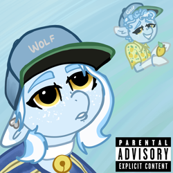 Size: 2000x2000 | Tagged: safe, artist:nootaz, derpibooru import, oc, oc:snowie, pony, food, lemon, ponified, species swap, tyler the creator