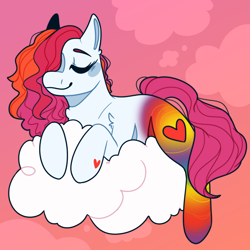 Size: 1080x1080 | Tagged: safe, artist:spaceoreosxoxo, derpibooru import, earth pony, pony, g3, cloud, dream drifter, solo