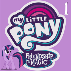 Size: 5252x5250 | Tagged: safe, derpibooru import, twilight sparkle, unicorn twilight, pony, unicorn, album cover, female, mare, my little pony logo, number