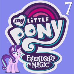 Size: 5252x5250 | Tagged: safe, derpibooru import, starlight glimmer, pony, unicorn, album cover, female, mare, my little pony logo, number