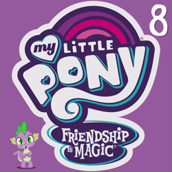 Size: 5252x5250 | Tagged: safe, derpibooru import, spike, dragon, album cover, male, my little pony logo, number