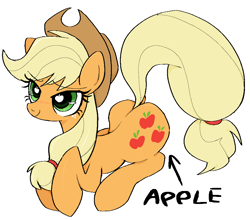 Size: 886x781 | Tagged: safe, artist:muffinz, derpibooru import, applejack, earth pony, pony, applebutt, butt, dock, female, mare, plot, simple background, solo, tail, white background