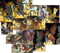 Size: 1325x1160 | Tagged: safe, derpibooru import, griffon, the lost treasure of griffonstone, background griffon, unnamed character, unnamed griffon