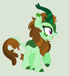 Size: 426x470 | Tagged: artist needed, safe, derpibooru import, oc, oc only, oc:emerald everjade, kirin, female, simple background, solo, solo female