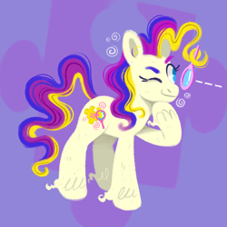 Size: 850x850 | Tagged: safe, artist:msponies, derpibooru import, puzzlemint, earth pony, pony, magnifying glass, solo, unshorn fetlocks