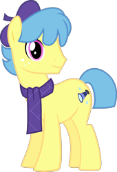 Size: 4000x5897 | Tagged: safe, alternate version, artist:catachromatic, derpibooru import, earth pony, pony, g4, g4.5, .svg available, absurd resolution, curtain call (g4.5), freckles, g4.5 to g4, generation leap, male, simple background, smiling, solo, stallion, svg, transparent background, vector, vector trace