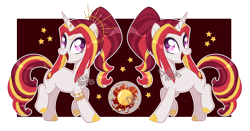 Size: 3956x2074 | Tagged: safe, artist:dixieadopts, derpibooru import, oc, oc:fiery queen, pony, unicorn, magical lesbian spawn, offspring, parent:sunset shimmer, parents:cayenne, solo