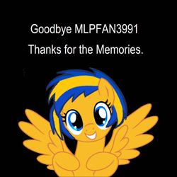 Size: 894x894 | Tagged: safe, artist:detectivefrankie, derpibooru import, oc, oc only, oc:flare spark, pegasus, pony, deviantart, female, goodbye, solo