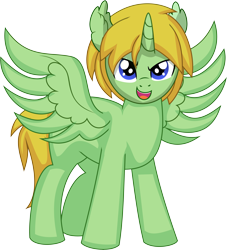 Size: 6083x6710 | Tagged: safe, artist:cyanlightning, derpibooru import, oc, oc only, oc:soulful shield, alicorn, pony, .svg available, absurd resolution, looking at you, male, simple background, solo, stallion, transparent background, vector