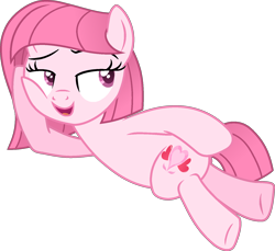 Size: 1554x1424 | Tagged: safe, artist:missmoonlightangel, artist:tanahgrogot, derpibooru import, oc, oc only, oc:annisa trihapsari, earth pony, pony, base used, bedroom eyes, butt touch, draw me like one of your french girls, earth pony oc, female, mare, simple background, solo, squishy cheeks, transparent background, vector