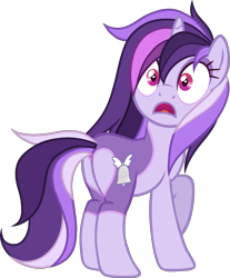 Size: 1235x1494 | Tagged: safe, artist:frostybases, artist:tanahgrogot, derpibooru import, oc, oc only, oc:dreaming bell, pony, unicorn, base used, butt, heart butt, open mouth, plot, shocked, simple background, solo, transparent background, vector