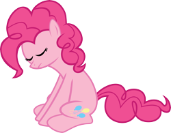 Size: 8737x6806 | Tagged: safe, artist:the-intelligentleman, derpibooru import, pinkie pie, pony, absurd resolution, eyes closed, it's over, simple background, solo, transparent background