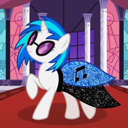 Size: 1080x1080 | Tagged: safe, derpibooru import, dj pon-3, vinyl scratch, pony, unicorn, carpet, clothes, dress, female, red carpet, solo