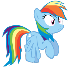 Size: 1280x1274 | Tagged: safe, artist:benpictures1, rainbow dash, pegasus, pony, power ponies (episode), cute, dashabetes, female, flying, inkscape, shocked, simple background, solo, transparent background, vector