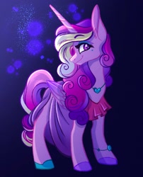 Size: 1576x1949 | Tagged: safe, artist:carouselunique, derpibooru import, princess cadance, alicorn, pony, neigh anything, clothes, cute, cutedance, dress, eyebrows, eyebrows visible through hair, heart, looking at you, smiling, solo