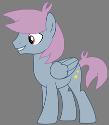 Size: 2664x3064 | Tagged: safe, artist:star polaris and friends, derpibooru exclusive, derpibooru import, pegasus, pony, base used, gray background, headcanon, male, older, older shining star, shining star, simple background, solo, stallion