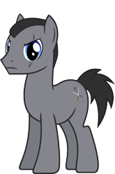 Size: 1280x1938 | Tagged: safe, artist:edy_january, derpibooru import, edit, oc, oc:white knight, earth pony, pony, angry, antagonist, bad pony, base used, incision eye, incision wound, male, simple background, solo, stallion, transparent background, vector, vector edit