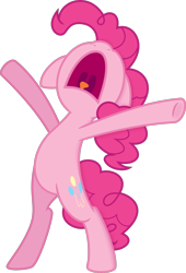 Size: 2022x2966 | Tagged: safe, artist:benpictures1, pinkie pie, earth pony, pony, bipedal, cute, diapinkes, female, inkscape, mare, nose in the air, simple background, solo, transparent background, vector