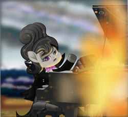 Size: 7459x6846 | Tagged: safe, artist:lincolnbrewsterfan, artist:parclytaxel, derpibooru exclusive, derpibooru import, octavia melody, earth pony, pony, .svg available, alternate design, alternate hairstyle, alternate scenario, alternate view, beach, bench, bowtie, burning, button-up shirt, buttons, bösendorfer, bösendorfer grand piano 225, chair, clothes, cloud, cloudy, coat, complex background, curly hair, curly mane, danila bolshakov, embers, exclusive, expression, female, fire, fire burst, focus, focused, forelock, gift art, grand piano, hammer (piano), hood, hoof heart, hoof hold, inkscape, inspired, inspired by another artist, lidded eyes, looking at you, mare, movie accurate, musical instrument, nc-tv signature, ocean, open mouth, paying it forward, performance, performer, piano, piano bench, piano strings, playing, ponified, ponified scene, purple eyes, raised hoof, raised leg, reenactment, remake, remastered, sad face, sand, scene interpretation, seaside, shirt, signature, sitting, socks, solo, sparks, species swap, stand, stockings, strings, suit, suit jacket, svg, thigh highs, tide, underhoof, vector, water, website