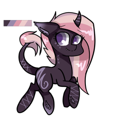 Size: 2800x2800 | Tagged: safe, artist:oniiponii, derpibooru import, oc, oc only, pony, unicorn, ear fluff, ears, female, horn, leonine tail, mare, simple background, smiling, solo, tail, tattoo, transparent background, unicorn oc