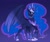 Size: 1045x869 | Tagged: safe, artist:emilychristman, derpibooru import, princess luna, classical hippogriff, hippogriff, beak, blue background, feathered fetlocks, female, gradient background, hippogriffied, horn, looking at you, open beak, open mouth, open smile, simple background, smiling, smiling at you, solo, species swap, spread wings, wings