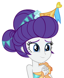 Size: 8294x10010 | Tagged: safe, artist:andoanimalia, derpibooru import, rarity, human, better together, equestria girls, rollercoaster of friendship, beautiful, cute, description is artwork too, female, raribetes, simple background, smiling, solo, touched, transparent background, vector