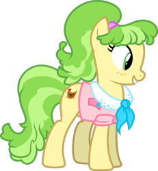 Size: 4807x5193 | Tagged: safe, artist:starryshineviolet, derpibooru import, chickadee, ms. peachbottom, earth pony, pony, games ponies play, absurd resolution, clothes, female, looking down, mare, simple background, smiling, solo, transparent background, vector