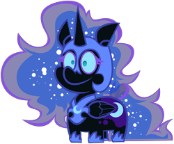 Size: 3486x2892 | Tagged: safe, artist:threetwotwo32232, derpibooru import, nightmare moon, alicorn, pony, female, mare, simple background, solo, squatpony, transparent background, xk-class end-of-the-world scenario