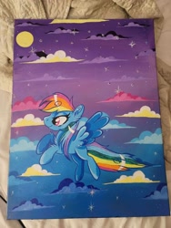 Size: 1500x2000 | Tagged: safe, artist:annuthecatgirl, derpibooru import, rainbow dash, pegasus, painting, traditional art