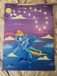 Size: 1500x2000 | Tagged: safe, artist:annuthecatgirl, derpibooru import, rainbow dash, pegasus, painting, traditional art