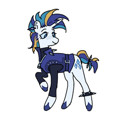 Size: 938x866 | Tagged: safe, artist:arrgh-whatever, derpibooru import, rarity, pony, unicorn, alternate hairstyle, ear piercing, piercing, punk, raripunk, simple background, solo, spiked wristband, white background, wristband