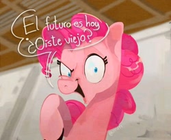 Size: 720x589 | Tagged: safe, artist:coypuppy, derpibooru import, pinkie pie, spanish, speech bubble