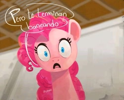 Size: 720x582 | Tagged: safe, artist:coypuppy, derpibooru import, pinkie pie, spanish, speech bubble