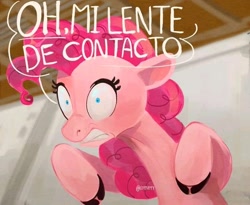 Size: 720x589 | Tagged: safe, artist:coypuppy, derpibooru import, pinkie pie, spanish, speech bubble